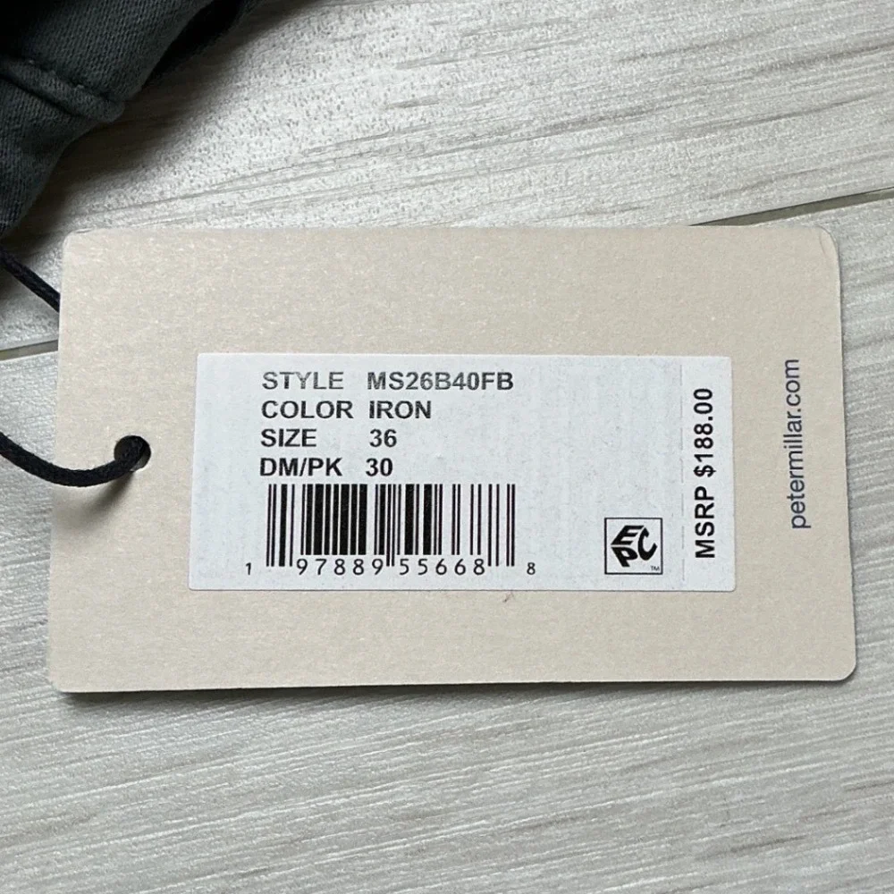 Peter Millar Crown Pants Iron Grey Size 36 New With Tags